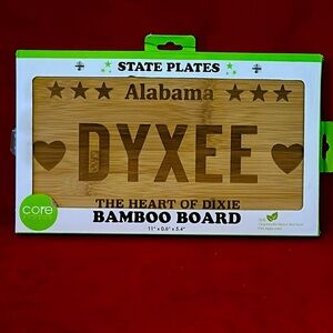 State Plates Alabama DYXEE - Heart of Dixie Bamboo Board